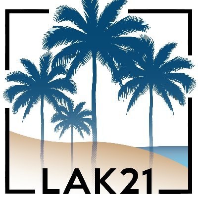 LAK21 conference beach scene graphic