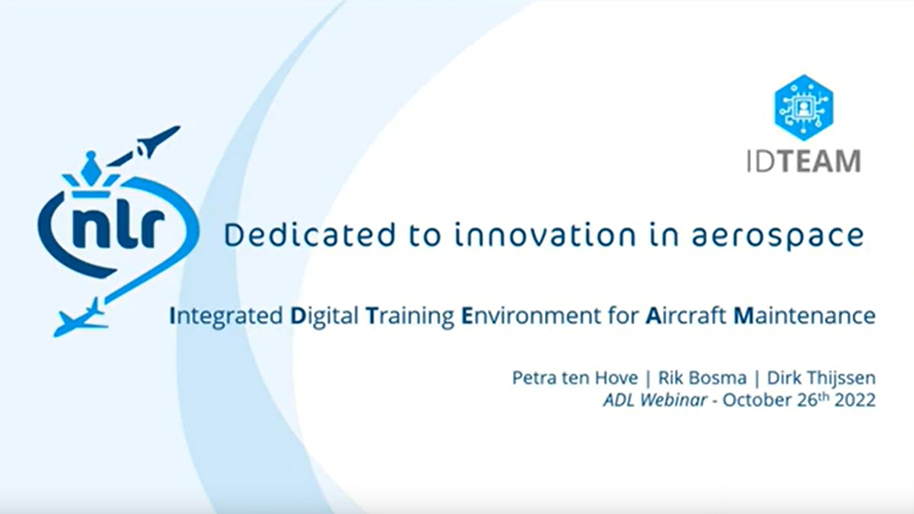 Webinar: Integrated Digital Training Environment for Aircraft Maintenance
